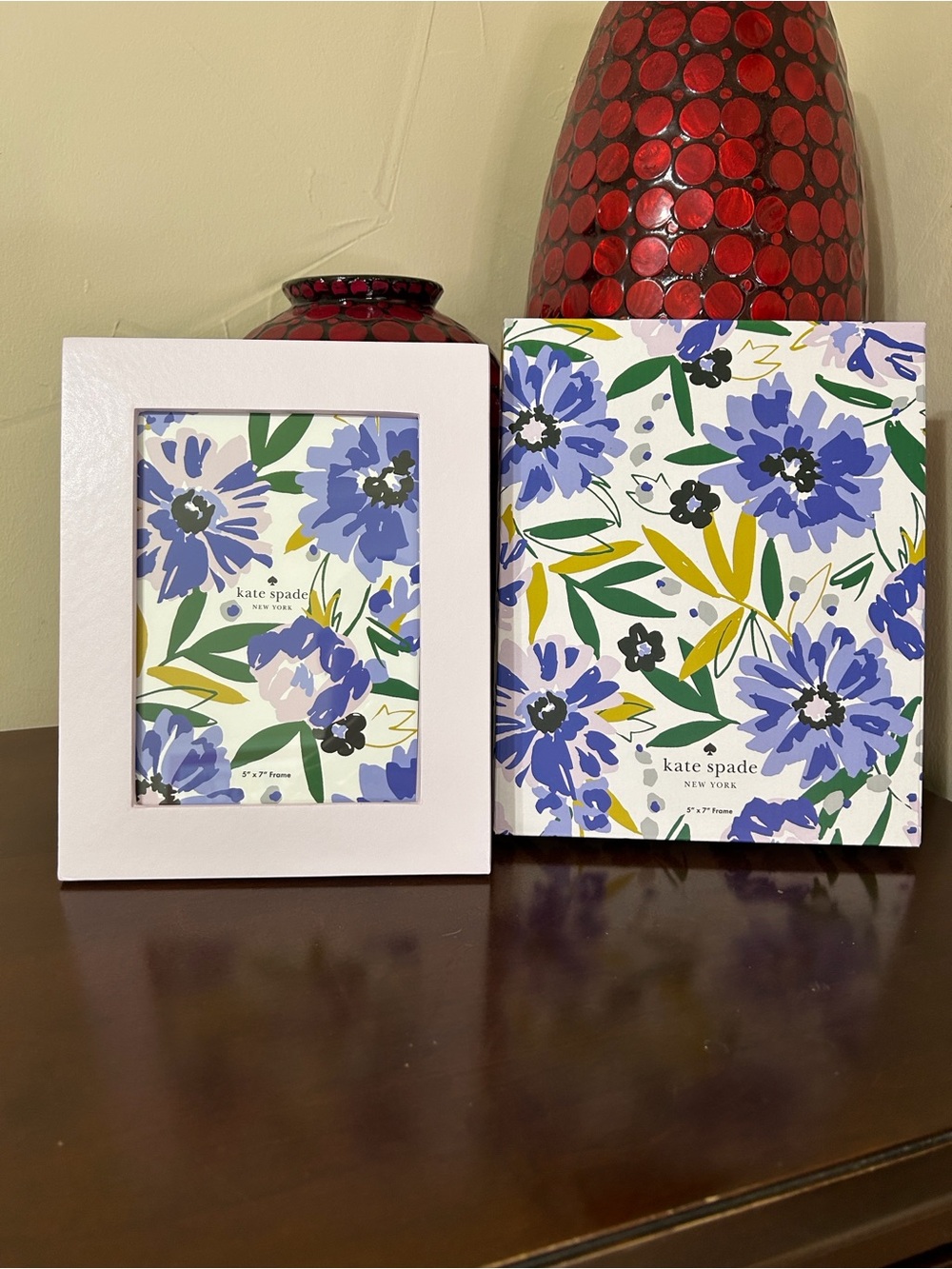 kate spade Festival Floral Leatherette Picture Frame 5 x 7 inch